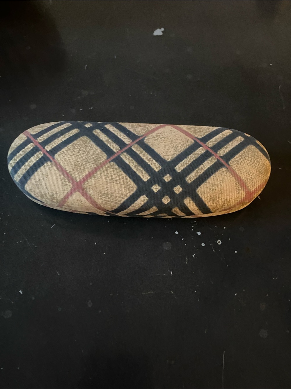 Burberry Plaid Glasses Case in Beige, Black, Red